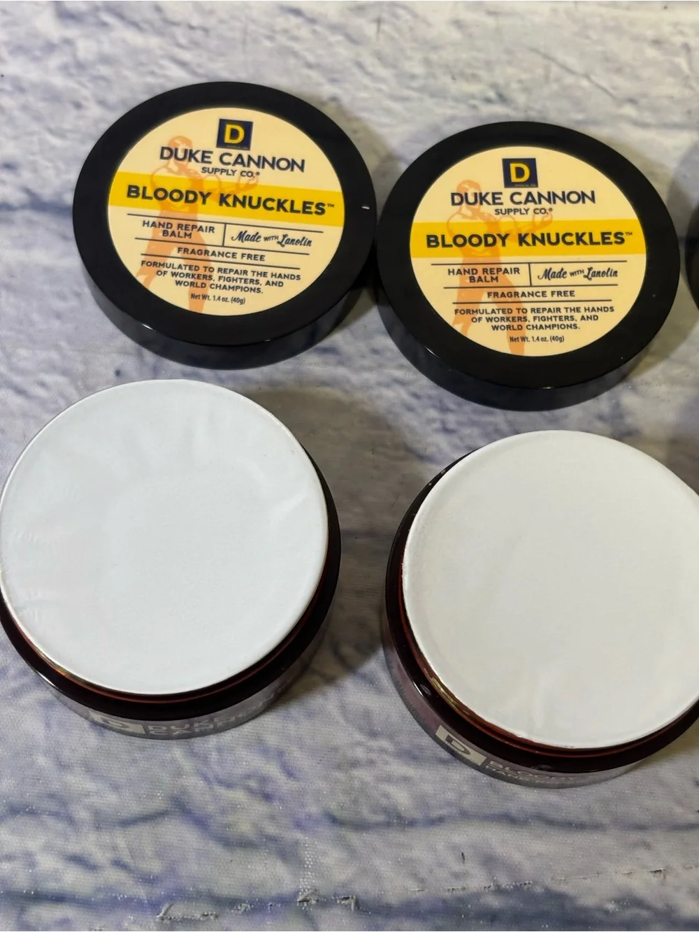 Duke Cannon Bloody Knuckles Hand Repair Balm 1.4oz each Lot Of 3 Fragrance Free.